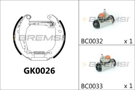 BREMSI GK0026 - KIT ZAPATAS PREMONTADO KIT RENAULT