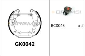 BREMSI GK0042 - KIT ZAPATAS PREMONTADO KIT CITROEN