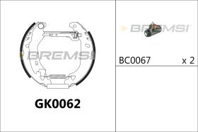 BREMSI GK0062 - KIT ZAPATAS PREMONTADO KIT FIAT, LANCIA