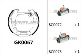 BREMSI GK0067 - KIT ZAPATAS PREMONTADO KIT RENAULT