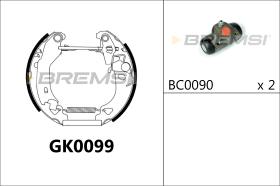 BREMSI GK0099 - KIT ZAPATAS PREMONTADO KIT FIAT, LANCIA