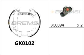 BREMSI GK0102 - KIT ZAPATAS PREMONTADO KIT RENAULT, CITROEN