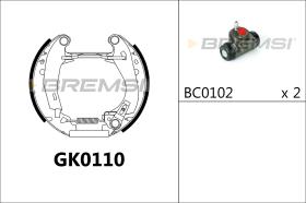 BREMSI GK0110 - KIT ZAPATAS PREMONTADO KIT PEUGEOT