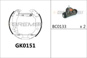 BREMSI GK0151 - KIT ZAPATAS PREMONTADO KIT PEUGEOT, CITROEN