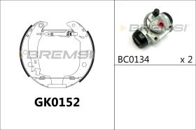 BREMSI GK0152 - KIT ZAPATAS PREMONTADO KIT PEUGEOT, CITROEN