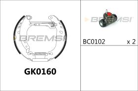 BREMSI GK0160 - KIT ZAPATAS PREMONTADO KIT PEUGEOT