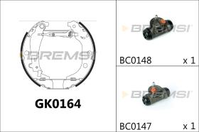 BREMSI GK0164 - KIT ZAPATAS PREMONTADO KIT PEUGEOT