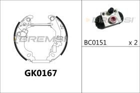 BREMSI GK0167 - KIT ZAPATAS PREMONTADO KIT FIAT, ZASTAVA