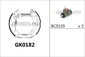 BREMSI GK0182 - KIT ZAPATAS PREMONTADO KIT RENAULT, PEUGEOT, CITROEN