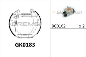 BREMSI GK0183 - KIT ZAPATAS PREMONTADO KIT PEUGEOT, CITROEN