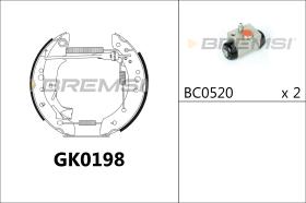 BREMSI GK0198 - KIT ZAPATAS PREMONTADO KIT CITROEN