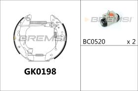 BREMSI GK0198 - KIT ZAPATAS PREMONTADO KIT CITROEN