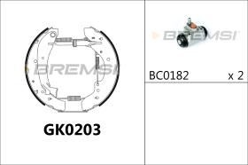 BREMSI GK0203 - KIT ZAPATAS PREMONTADO KIT FIAT, PEUGEOT, CITROEN