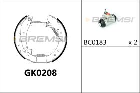 BREMSI GK0208 - KIT ZAPATAS PREMONTADO KIT FIAT, PEUGEOT, CITROEN