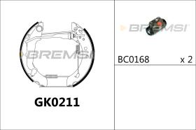 BREMSI GK0211 - KIT ZAPATAS PREMONTADO KIT NISSAN