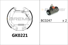 BREMSI GK0221 - KIT ZAPATAS PREMONTADO KIT FORD, NISSAN