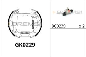 BREMSI GK0229 - KIT ZAPATAS PREMONTADO KIT VW, AUDI, SKODA, SEAT