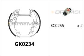 BREMSI GK0234 - KIT ZAPATAS PREMONTADO KIT FIAT