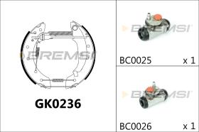 BREMSI GK0236 - KIT ZAPATAS PREMONTADO KIT RENAULT
