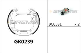 BREMSI GK0239 - KIT ZAPATAS PREMONTADO KIT FORD