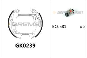 BREMSI GK0239 - KIT ZAPATAS PREMONTADO KIT FORD