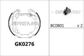 BREMSI GK0276 - KIT ZAPATAS PREMONTADO KIT PEUGEOT, CITROEN