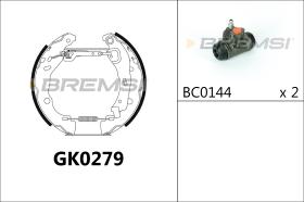 BREMSI GK0279 - KIT ZAPATAS PREMONTADO KIT RENAULT, DACIA