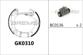 BREMSI GK0310 - KIT ZAPATAS PREMONTADO KIT FORD, RENAULT