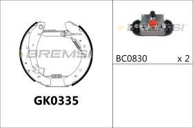 BREMSI GK0335 - KIT ZAPATAS PREMONTADO KIT FIAT, PEUGEOT, CITROEN