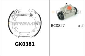 BREMSI GK0381 - KIT ZAPATAS PREMONTADO KIT FIAT, PEUGEOT, CITROEN