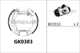 BREMSI GK0383 - KIT ZAPATAS PREMONTADO KIT FIAT, ZASTAVA