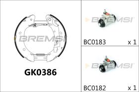 BREMSI GK0386 - KIT ZAPATAS PREMONTADO KIT FIAT, PEUGEOT, CITROEN