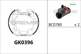 BREMSI GK0396 - KIT ZAPATAS PREMONTADO KIT RENAULT, NISSAN