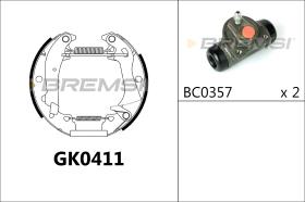 BREMSI GK0411 - KIT ZAPATAS PREMONTADO KIT FIAT