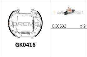 BREMSI GK0416 - KIT ZAPATAS PREMONTADO KIT VW, AUDI