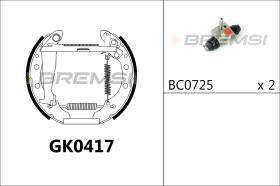 BREMSI GK0417 - KIT ZAPATAS PREMONTADO KIT VW, AUDI, SEAT