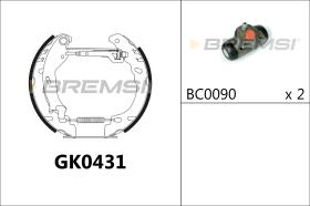 BREMSI GK0431 - KIT ZAPATAS PREMONTADO KIT FIAT