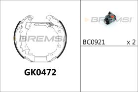 BREMSI GK0472 - KIT ZAPATAS PREMONTADO KIT PEUGEOT, CITROEN