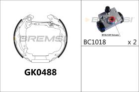 BREMSI GK0488 - KIT ZAPATAS PREMONTADO KIT PEUGEOT, CITROEN, TOYOTA