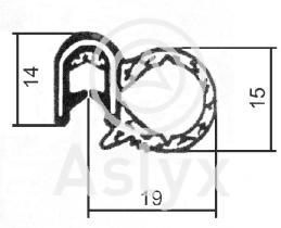 ASLYX AS200245 - PERFIL CONTORNO PUERTA UNIV