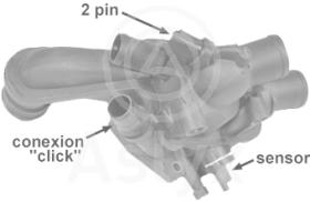 ASLYX AS503969 - CAJA TERMOSTATO PSA 1.4EP3-1.6EP6 2PIN
