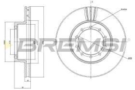 BREMSI CD5103V - DISCOS DE FRENO RENAULT TRUCKS