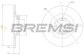 BREMSI CD6537S - DISCOS DE FRENO TOYOTA