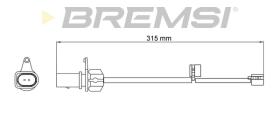 BREMSI WI0946 - TESTIGO DE FRENO AUDI