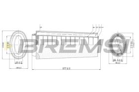 BREMSI FA0124 - FILTRO DE AIRE BMW, MG, ALPINA, ROVER