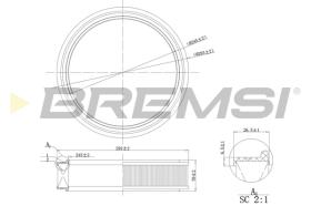 BREMSI FA0126 - FILTRO DE AIRE FIAT, LANCIA, ZASTAVA