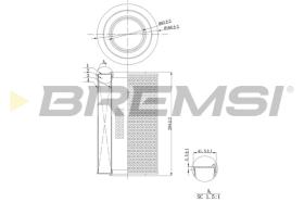 BREMSI FA0128 - FILTRO DE AIRE FIAT, PEUGEOT, CITROEN