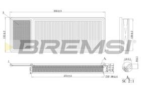 BREMSI FA0202 - FILTRO DE AIRE FIAT, FORD, OPEL, PEUGEOT