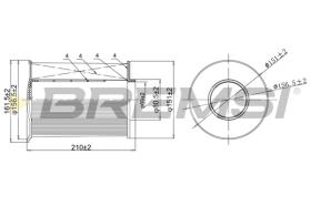 BREMSI FA0204 - FILTRO DE AIRE FORD, MAZDA, VOLVO