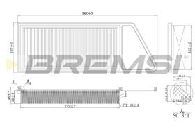 BREMSI FA0211 - FILTRO DE AIRE FORD, PEUGEOT, CITROEN